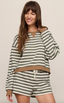 Low Key Stripe Sweatshirt - Monstera