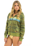 5 Stripe Hoodie - Camo/Lime Aqua