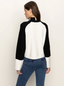 Downtown Mock Neck Sweater - Chalk/Black