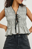 Martine Blouse - Jet Gingham