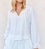 L/S Tie Neck Ruffle Shirt-White