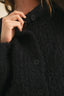 Laurel Button Front Cardigan - Black