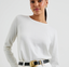 Cotton Cashmere Long Sleeve- White