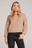 Charmer Heart Sweater - Mocha