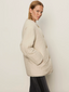 Reversible Fur Liner Jacket - Almond