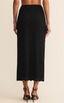 Via Lace Midi Skirt - Black