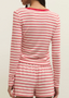 Night in Stripes Top- Red Multi
