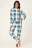Cozy Life Thermal Velour Plaid Top