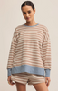 Layer Up Stripe Sweatshirt - Evening Sand