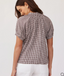 Short Sleeve Raglan Shirt - Brown Micro Gingham