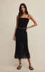 Fernanda Cropped Crochet Tank - Black