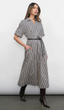 Vanisa Stripe Midi Shirt Dress