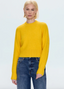 Sara Shrunken Crew Neck - Citron