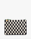 Flat Clutch with Tabs - Black Checker