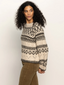 Fairisle Crew Neck Sweater - Oatmeal
