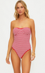 Hayes One Piece - Crimson Stripe
