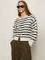 Must Have Cardi - Chalk/Black Stripe