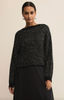 Gleam Sequin Sweater - Black