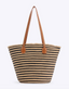 Positano Straw Bag - Black/Natural