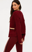 Gene Cardigan - Maroon Merlot Colorblock