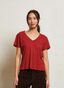 Hendrix V-Neck Tee - Maple Red