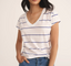 Striped Modern V-Neck Tee