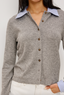 Eryn Cardigan - Heather Grey Poplin Mix