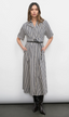 Vanisa Stripe Midi Shirt Dress