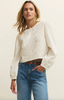 Tatiana Embroidered Cropped Top - White