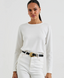 Cotton Cashmere Long Sleeve- White
