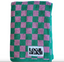 LB Checker Beach Towel- Kelly/Bubble Gum
