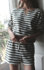 Low Key Striped Short - Monstera