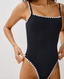 Nadia One Piece Swimsuit - Black/Cream