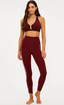 Nella Legging - Maroon Colorblock
