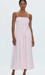 Bianca Smocked Bodice Dress - Ruby Stripe