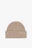 Merino Wool Embroidered Beanie - Soft Taupe