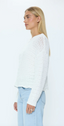 Katya Relaxed Crew Neck Sweater - LE Blanc