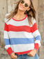 Striped Flag Sweater- Red/White/Blue