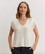 Elorie Sequin Top - Cream