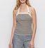 Sunkissed Rib Halter - Black/Macrame