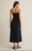 Sunsought Strapless Midi Dress - Black
