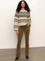 Fairisle Crew Neck Sweater - Oatmeal