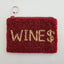 WINE$ Beaded Coin Purse
