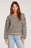 Stevie Stripe Sweater - Black and White