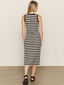 Contrast Trim Maxi - Black/Macrame Stripe