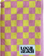 LB Checker Beach Towel- Citrus/Bubblegum