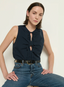 Mimi Keyhole Top - Night Sky
