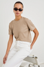 Cotton Cashmere Tee - Heather Oat