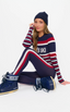 Cozy Leggings - Navy Race Stripe