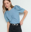Cecily Baby Doll Top-Chambray